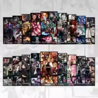 Demon Slayer Anime Poster 18 Set Nezuko Tanjiro Zenitsu Inosuke Hashira Giyu Rengoku Shinobu Mitsuri Uzui Upper Moons Akaza, Kokushibo, Douma and Muzan Collectible