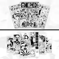 Anime Manga Posters Bigger Than A4 One Piece Naruto And Many More Monkey D Luffy Strawhat Crew Manga Panel Background Poster Set Of 10 For Decor And Gift