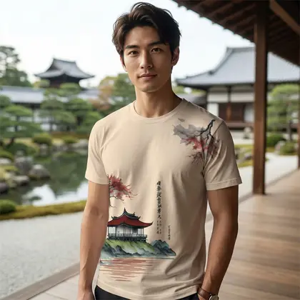 Home and Village Men Cotton T-Shirt