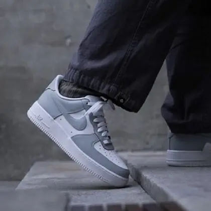 Air Force 1 Gray White Sneaker for Women