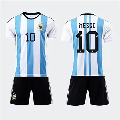 Wholesale 22 World Cup Soccer Uniform Argentina Messi C Luo   Neymar Jersey Game Training Team Uniform