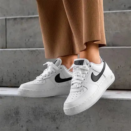 Air Force 1 White Black Sneakers For Women