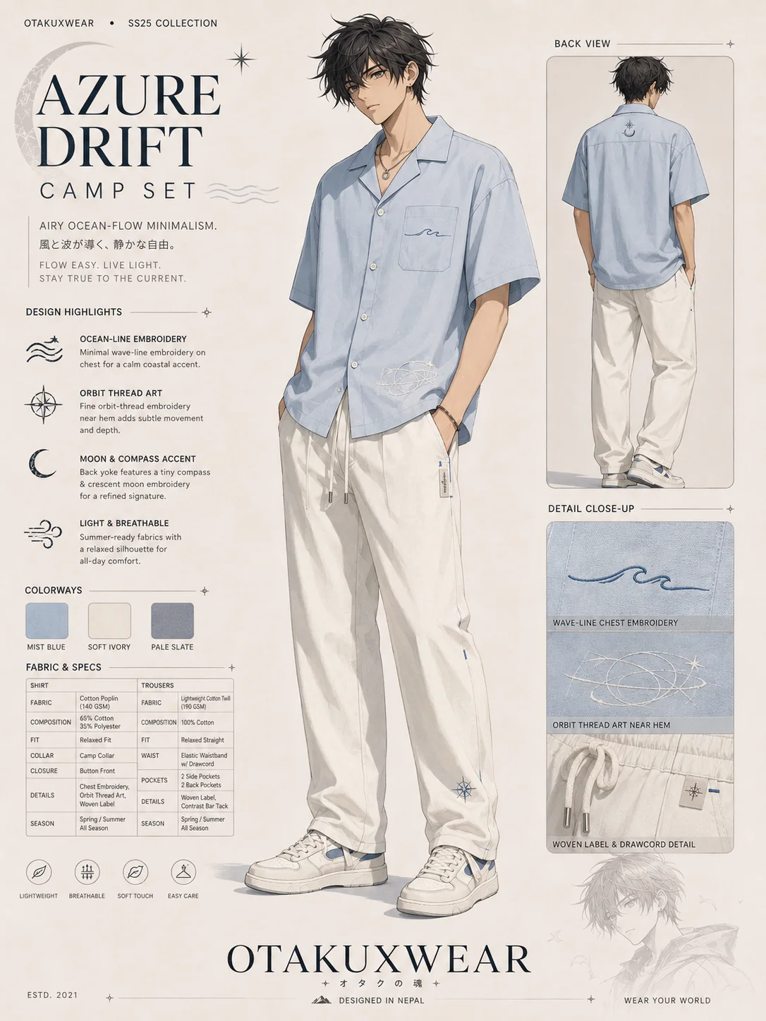 Azure Drift Summer Camp Set coming soon OtakuXWear drop