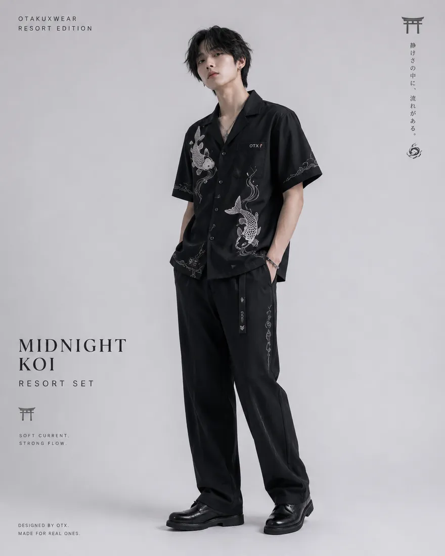 Mist Slouch Tee Set coming soon OtakuXWear drop