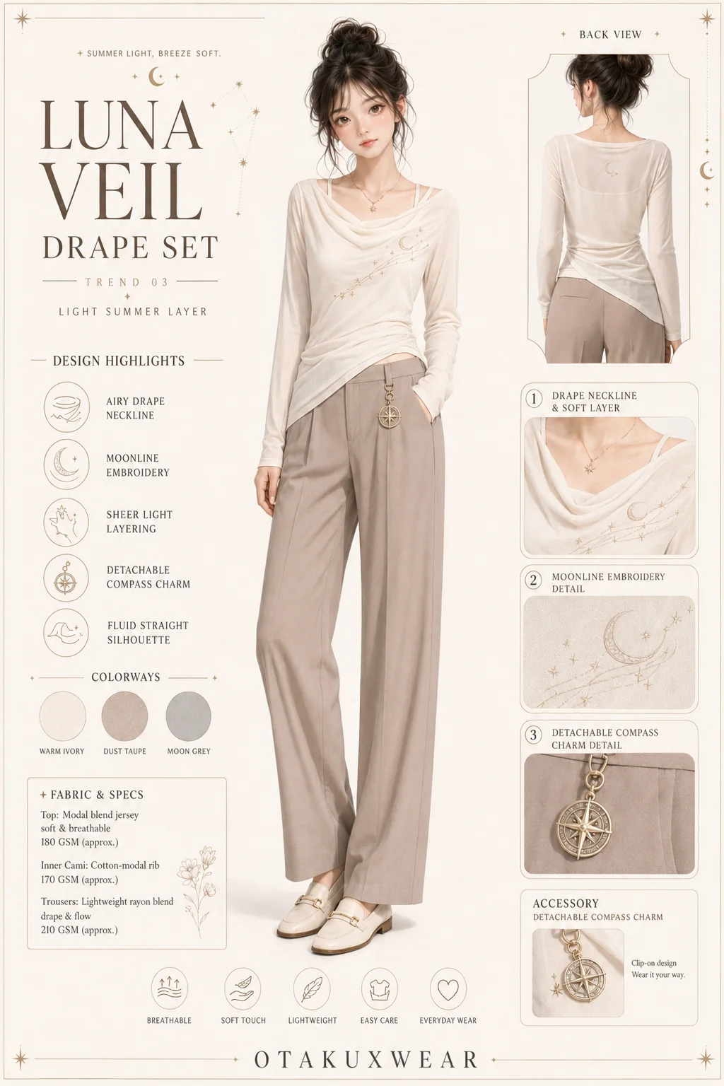 Luna Veil Drape Set coming soon OtakuXWear drop