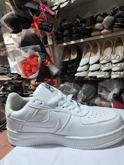 Grey Lace-Up Sports Shoes — Front Studio