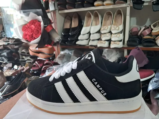 Black and White Casual Shoes — Lace Detail
